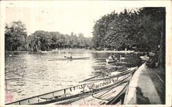 VINTAGE POSTCARD Paris Bois de Boulogne Landing stage