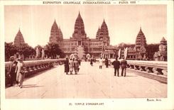 Cuba internacional colonial 1931 del templo D Angkor favorablemente Paris de la POSTAL de la VENDIMIA de Paris