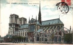 VINTAGE POSTCARD Paris Notre Dame Interale Face