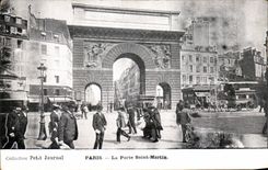 VINTAGE POSTCARD Paris the Gates Holy Martin