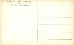 POSTAL Paris de la VENDIMIA mientras que da un paseo el panteon