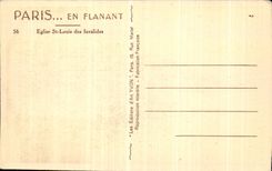 VINTAGE POSTCARD Paris Church St Louis of the Invalids