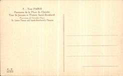 CPA Paris Tout Panorama de la Place du Chateau Tour St Jacques