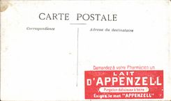 CPA Paris Inonde Appel au Passeur Publicite Lait d Appenzell