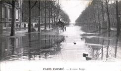 CPA Paris Inonde Avenue Rapp Publicite Lait d Appenzell