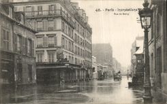 CPA Paris Inondations Rue de Bercy
