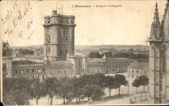 VINTAGE POSTCARD Vincennes Keep and Chapelle