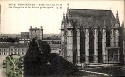 VINTAGE POSTCARD Wood of Interior Vincennes of the Fort La Chapelle and the principal Gate