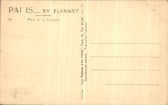 CPA Paris En Flanant Place de la Cascade 