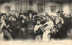 VINTAGE POSTCARD Arrondissement Floods an Asylum of Beds in the Vault of catechisms by the clergy of L church of Grenelle