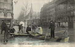 CPA La Crue De La Seine Paris Avenue d Ausmesnil Daumesnil