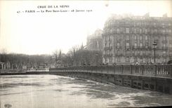 VINTAGE POSTCARD Believed Of the Seine Paris the Bridge Saint Louis