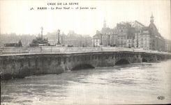 VINTAGE POSTCARD Believed Of the Seine Paris the New Bridge