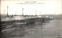 VINTAGE POSTCARD Believed Of the Seine Paris Bridge Of the Harmony
