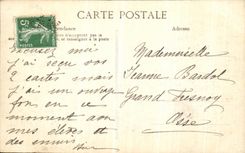 VINTAGE POSTCARD Crue Of the Seine Paris Interieur of number 34 the Street of Iron has Moulin