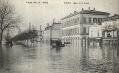 VINTAGE POSTCARD Believed Of the Seine Paris Quay of Rapee Hotel of two partridges