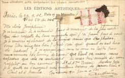 VINTAGE POSTCARD Paris Park of the Chaumont Hillocks the Suspended bridge the Rock and Belevedere