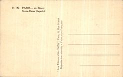 POSTAL Paris de la VENDIMIA mientras que da un paseo el ataque frontal de Notre Dame