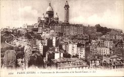 CPA Paris Panorama de Montmartre et le Sacre Coeur