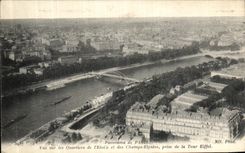 CPA Panorama de Paris Vue Sur Les Quartiers de l Etolle et des Champs Elysees prise de la Tour Eiffel