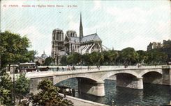 VINTAGE POSTCARD Paris Notre Dame L Apse of L Church