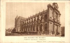 VINTAGE POSTCARD Trawl nets Churches Of France Cathedral Etienne Saint