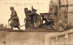 VINTAGE POSTCARD Trawl nets On the Marne War memorial the War 1914 1918 Militaria