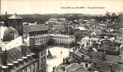 VINTAGE POSTCARD Trawl nets On the Marne Panoramic View