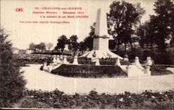 VINTAGE POSTCARD Trawl nets On the Marne the Bridge of the Marines military Cemetery