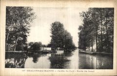 VINTAGE POSTCARD Trawl nets On the Marne Garden of Jard Edges of the Canal