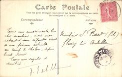 VINTAGE POSTCARD Camp of Trawl nets the Street of Militaria Trawl nets