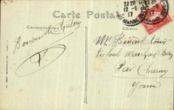 VINTAGE POSTCARD Trawl nets On the Marne Church Saint Wolf Apse