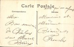 VINTAGE POSTCARD Trawl nets On the Marne the Carnot Monument