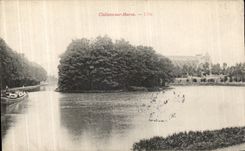VINTAGE POSTCARD Trawl nets On the Marne L Island