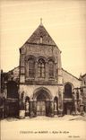 VINTAGE POSTCARD Trawl nets On the Marne Church Alpine St
