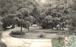 VINTAGE POSTCARD Trawl nets On the Marne a Corner of the Garden of Jard
