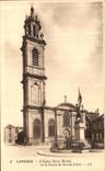 POSTAL Langres L iglesia Martin santo de la VENDIMIA y estatua del arco de Jeanne D