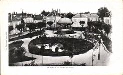 VINTAGE POSTCARD Langres Garden of City