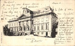 VINTAGE POSTCARD Langres Town hall