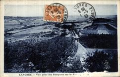 VINTAGE POSTCARD Langres Seen from of the Walls