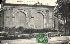 VINTAGE POSTCARD Langres Carries Gallo Romame