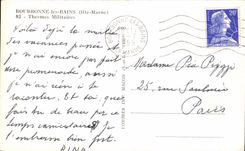CPA Bourbonne les Bains Thermes Militaires Militaria