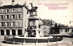 CPA Nancy Place Saint Epvre Statue de Rene II palais du gouvernement