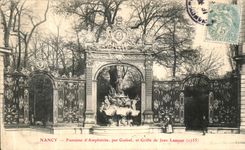 CPA Nancy Fontaine d Amphitrite par Guibal et Grille de Jean Lamour
