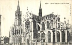 CPA Nancy Eglise St Epvre et Place des Dames