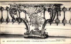 CPA Musee Des Arts Decoratifs Console fer Forge et Dore Paris 