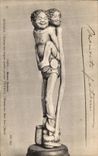 VINTAGE POSTCARD Paris Museum Guimet Asinaga L man with the long legs L man with the long Japan arms