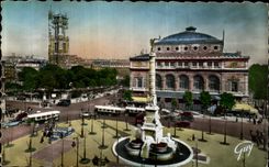 CPA Paris Et Ses Merveilles Place du Chatelet et tour Saint Jacques