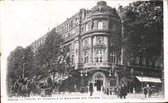 VINTAGE POSTCARD Paris Theater of the Light comedy and boulevard of the Italians