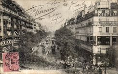 CPA Paris Angle de la rue Richelieu et grand boulevards